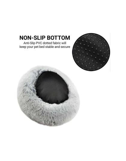 Gray Two Tone - Mr. Peanut's OrthoPlush Pet Bed - 23 in