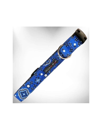 Blue - Bandana Dog Collars - S 3/4" width fits 10-14" neck