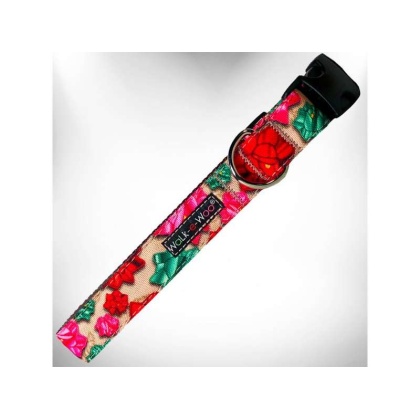 Mayan Flowers - Flower Dog Collars - XS 5/8" width fits 8-12" neck