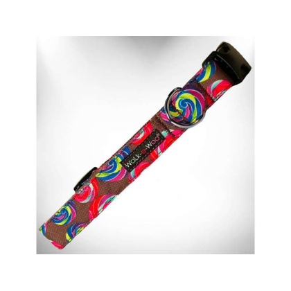 Lollipop on Chocolate - Lollipop Dog Collars - XS 5/8" width fits 8-12" neck