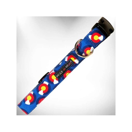 Colorado Blue - Colorado and Texas Dog Collars - XS 5/8" width fits 8-12" neck