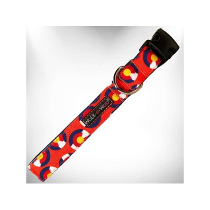 Colorado Orange - Colorado and Texas Dog Collars - XS 5/8" width fits 8-12" neck