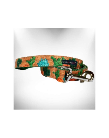 Cactus Garden - Dog Leash - REGULAR 1" width- 5' long