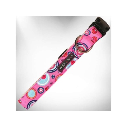 Pink - Martini Dog Collars - M 1" width fits 12-18" neck