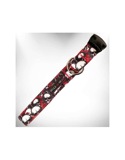 Skulls n' Roses - Tattoo Dog Collars - XL 1.5" wide fits 18-28" neck