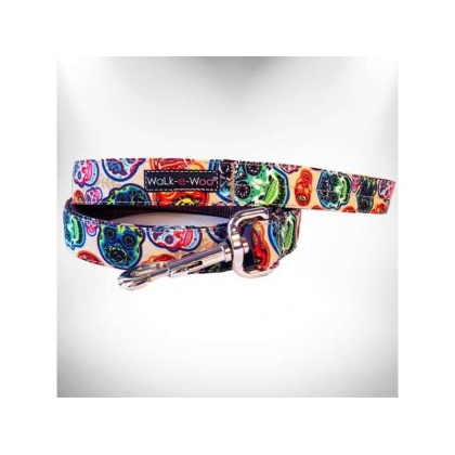 Day of the Dead - Tattoo Dog Leads  - REGULAR Lead 1" width- 5' length