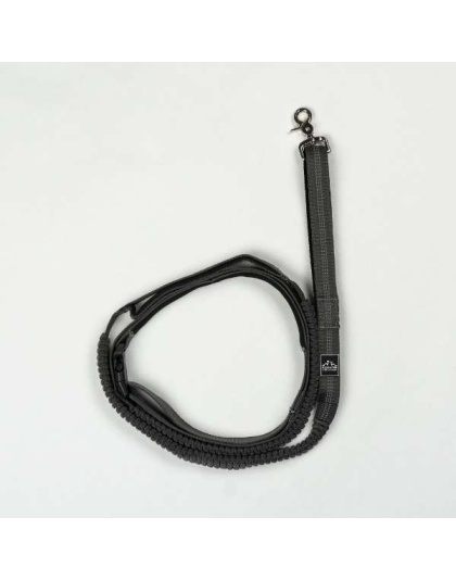 Cascades Graphite Stretchable Runner Dog Leash - 7 to 11 feet when stretched.