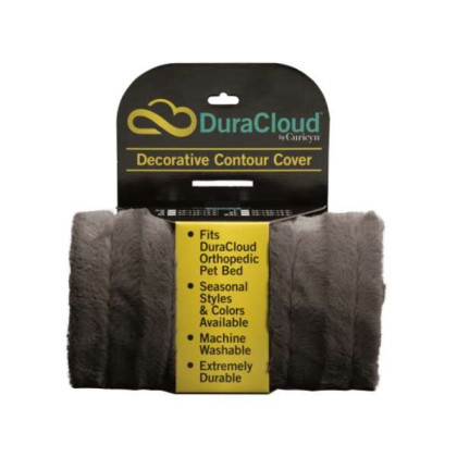 Charcoal - DuraCloud Orthopedic Pet Bed and Crate Pad Contour Cover - Medium
