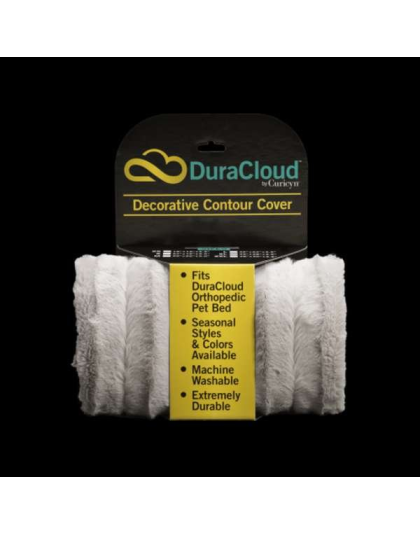 Silver - DuraCloud Orthopedic Pet Bed and Crate Pad Contour Cover - X-Large